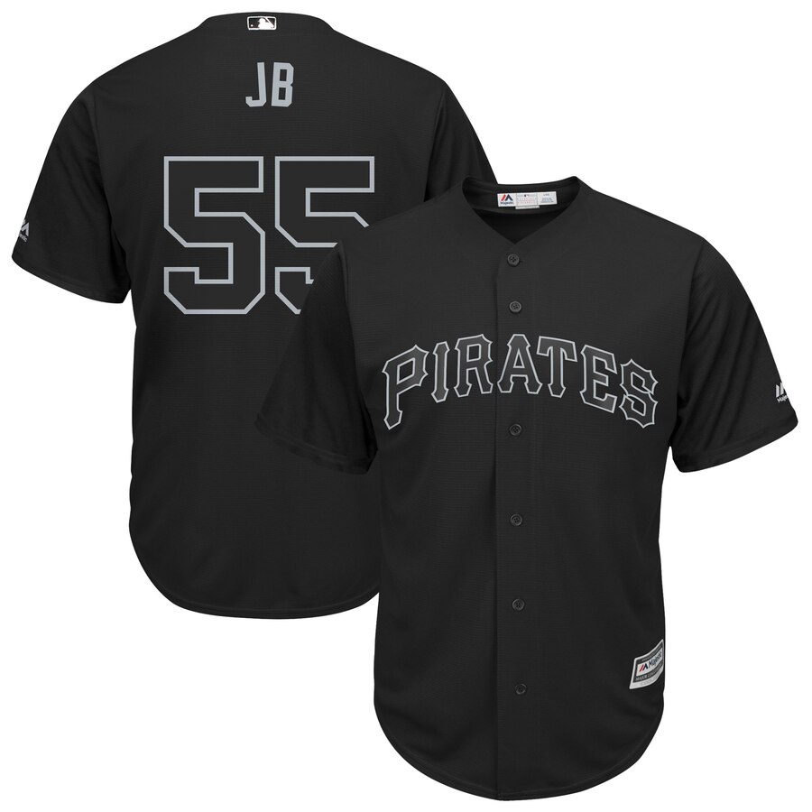 Men Pittsburgh Pirates #55 JB black MLB Jerseys->boston celtics->NBA Jersey